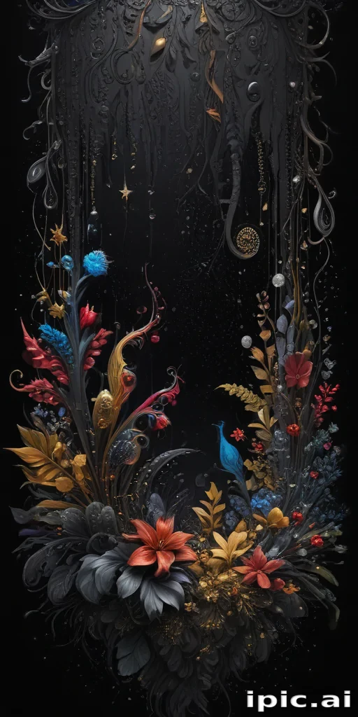 black background with glitter