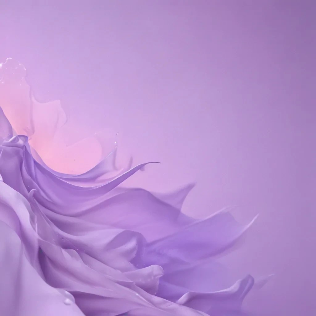 Soft Lavender Petals Gently Flowing in a Dreamy Purple Background