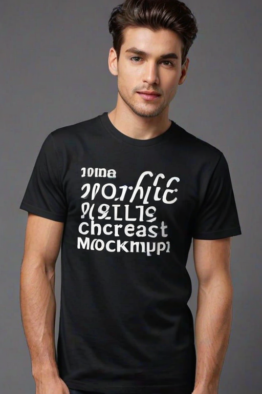black tee shirt mockup