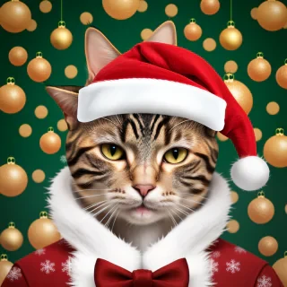 cat christmas background