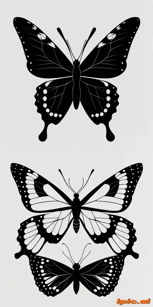 black butterfly outline