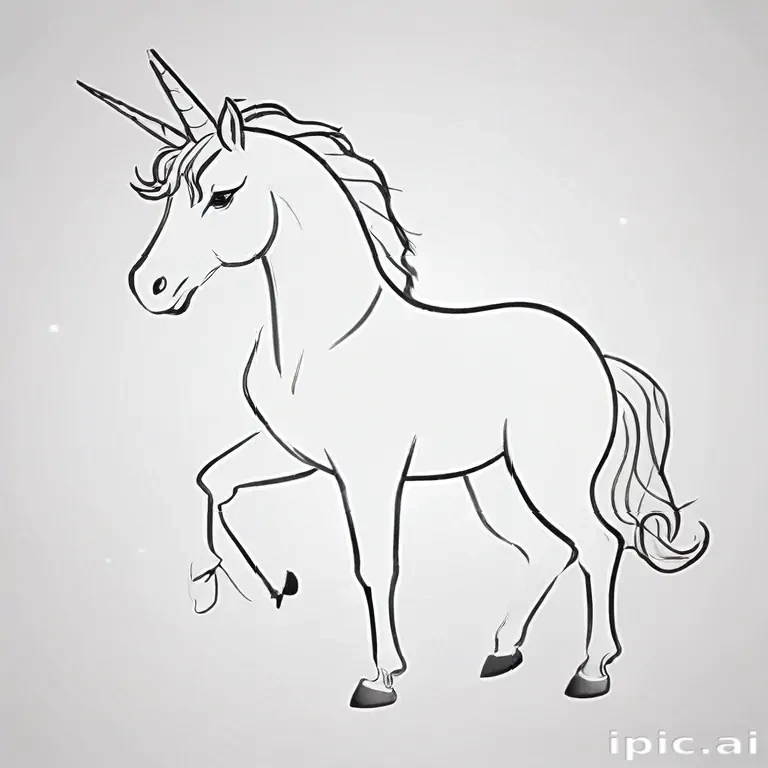 unicorn outline