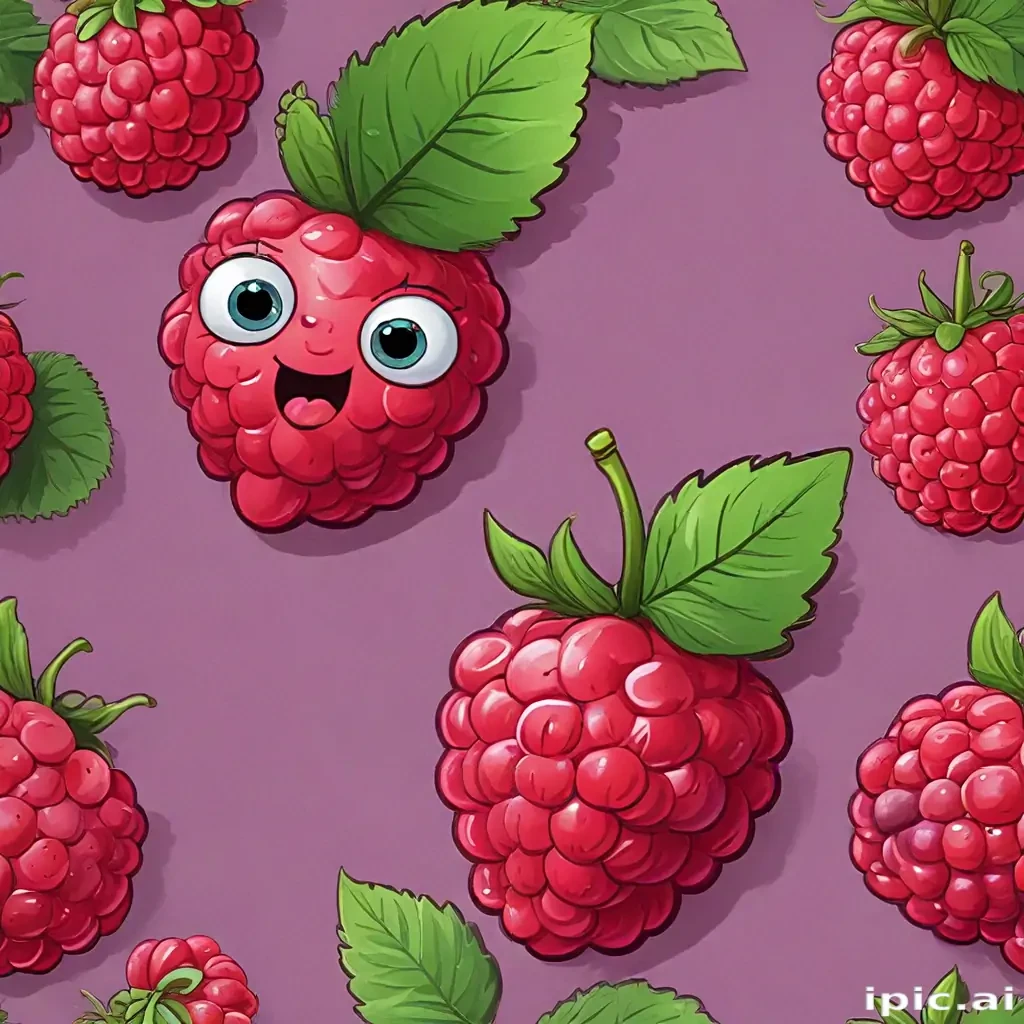 cartoon raspberry