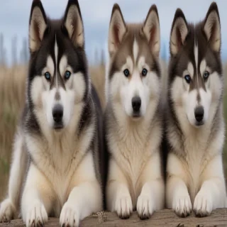 alaskan husky shepherd