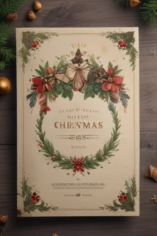 christmas card template psd