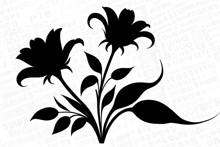 flower silhouette png