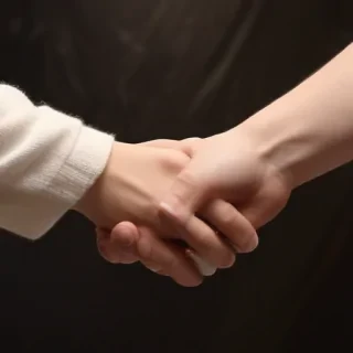 couple holding hands aesthetic