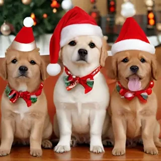cute christmas dogs