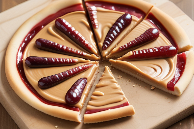 peanut butter and jelly pizza