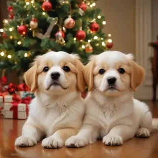 cute christmas dogs