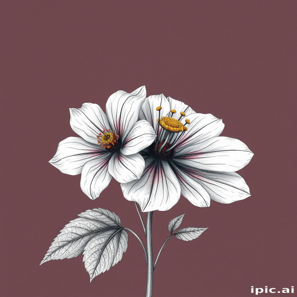 flower drawing aesthetic