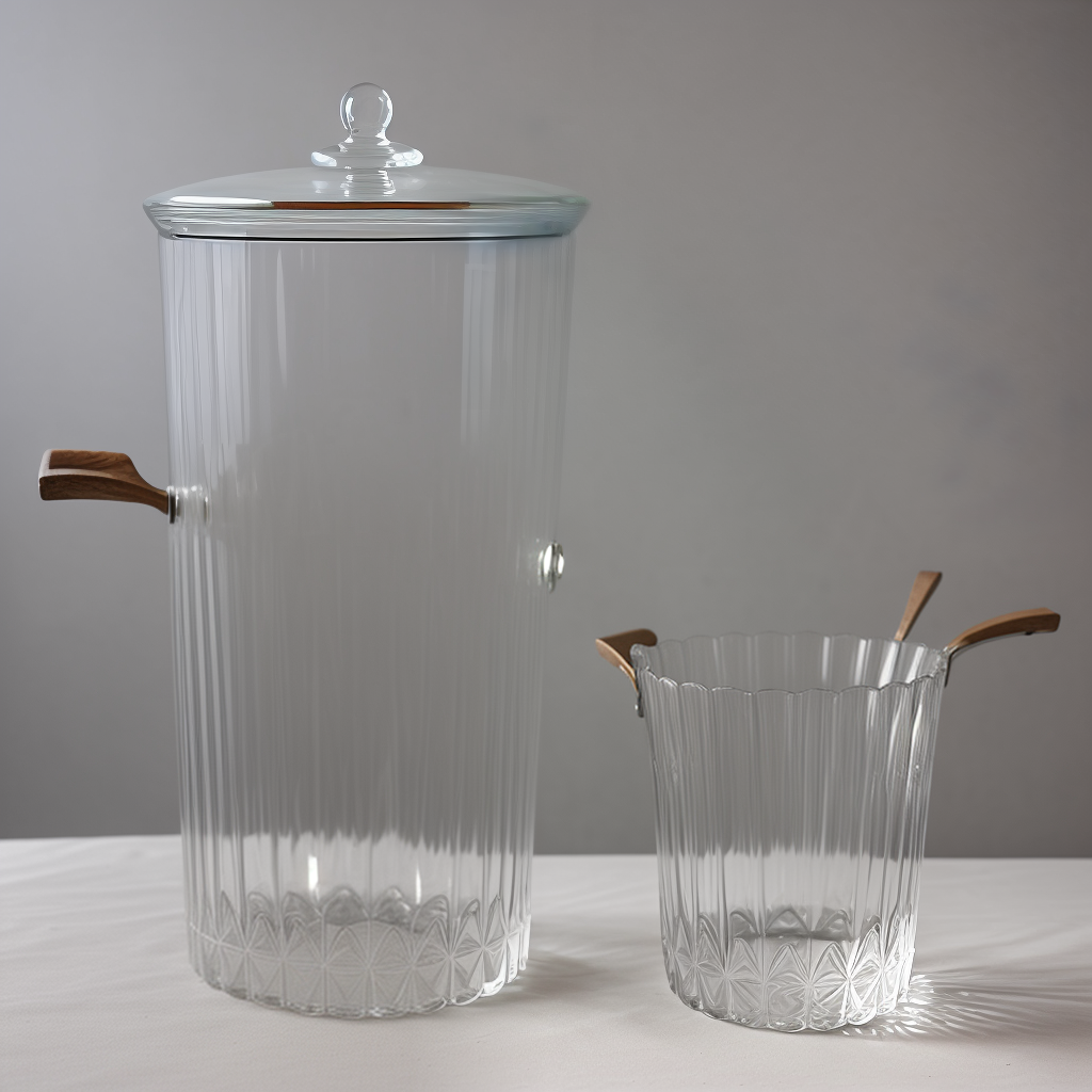 vintage cut glass ice bucket