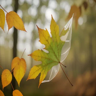 leaves transparent