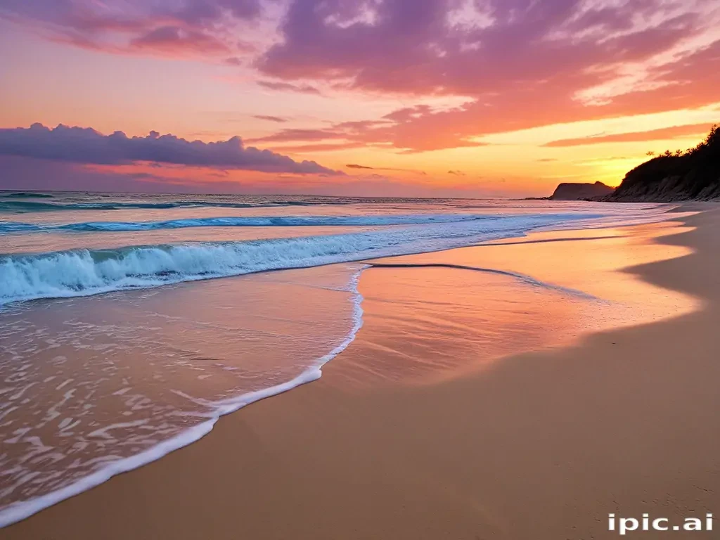 beach background sunset