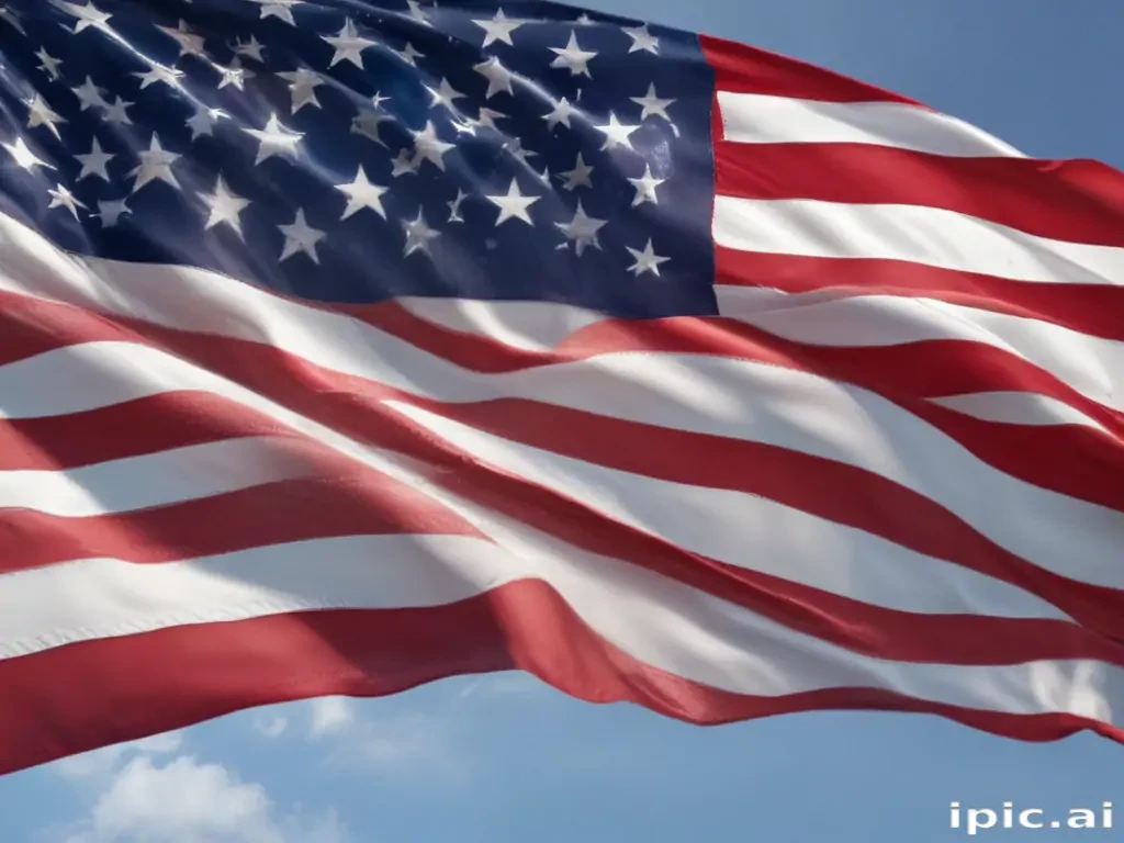 american flag waving png
