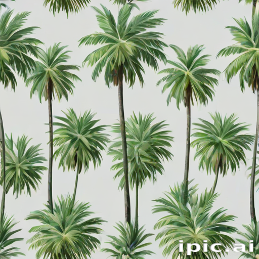 transparent palm trees