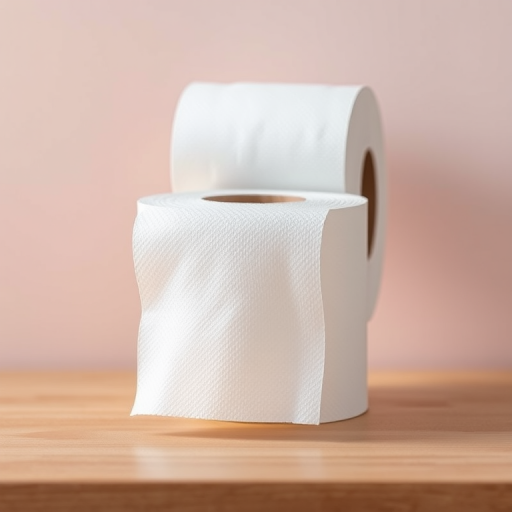 generate a high-resolution illustration of a roll of toilet paper with a subtle pastel background, using a Canon EOS R5, 50mm lens, f/2.8 aperture, ISO 100, soft lighting and shallow depth of field for an elegant look.