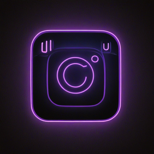 neon instagram logo