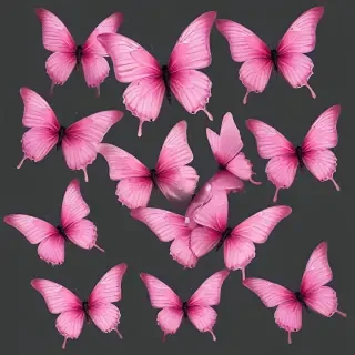 pink butterflies png