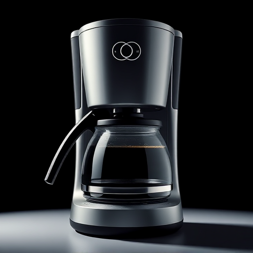 create a detailed illustration of a coffee maker, high-resolution, front view, studio lighting, 50mm lens, f/8 aperture, ISO 100