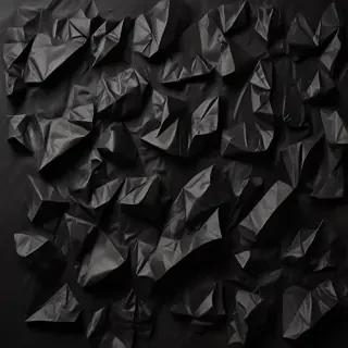 black crumpled paper
