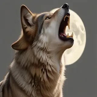 wolf howling png
