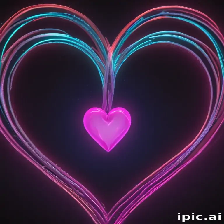 neon heart png