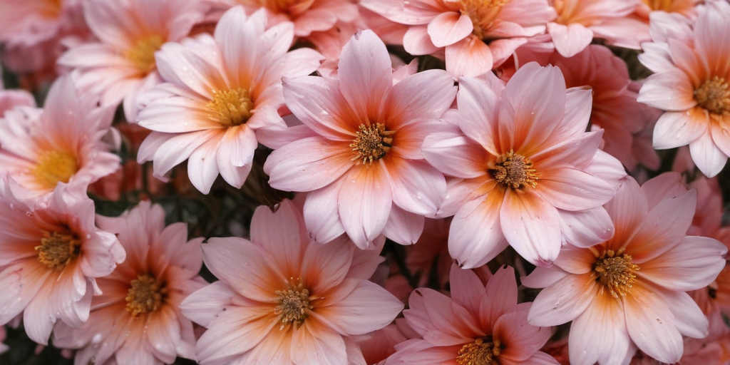 Beautiful Pink Flowers Blooming Together in a Vibrant Spring Garden