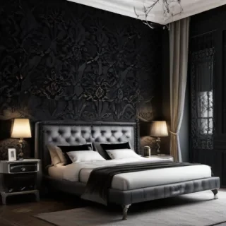 black wallpaper cute