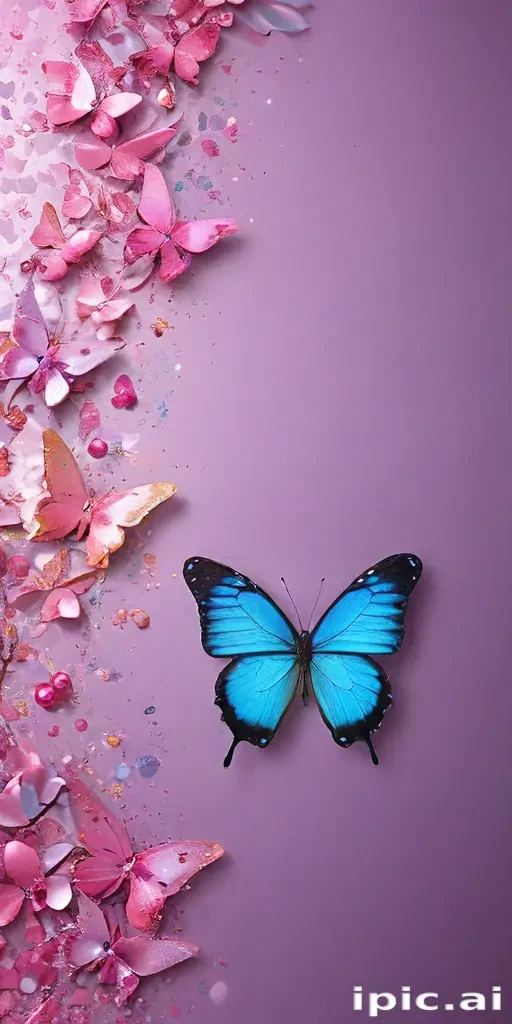 glitter butterfly wallpaper