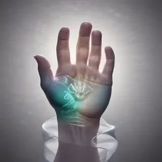 transparent prayer hand