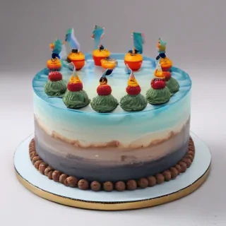 transparent birthday cake