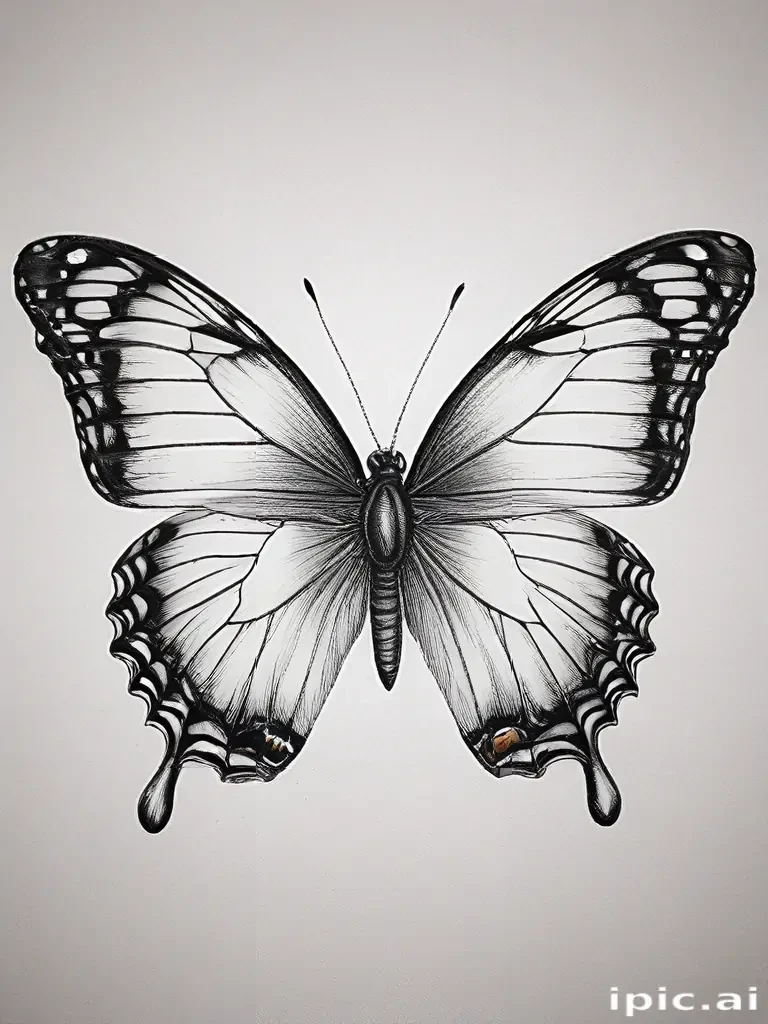picture of butterfly drawing