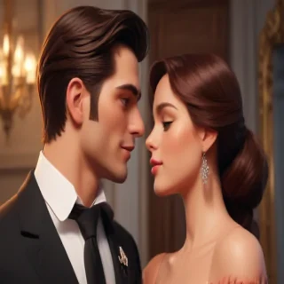 cartoon couple aesthetic