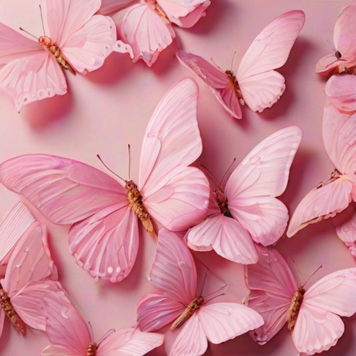 pink butterflies aesthetic