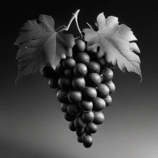 grapes clipart black and white