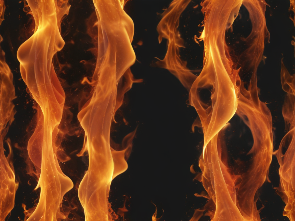 Captivating Flames Dancing Gracefully Against a Dark Background in Motion
