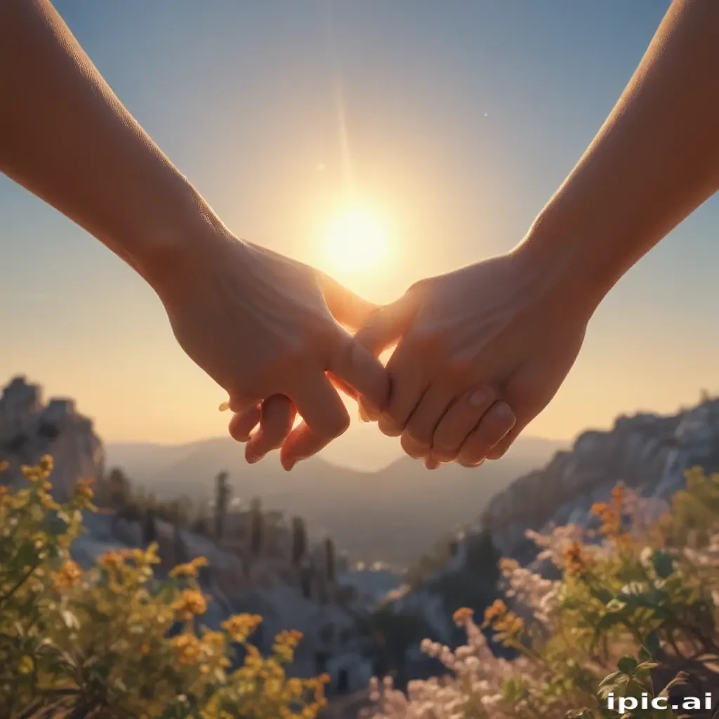 couple holding hands aesthetic