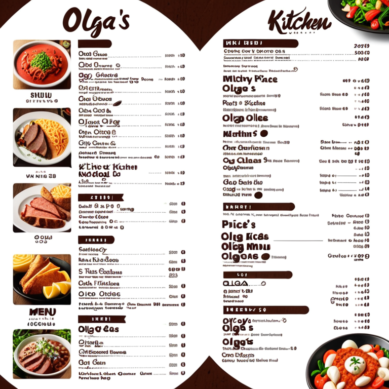 olga's kitchen menu with prices