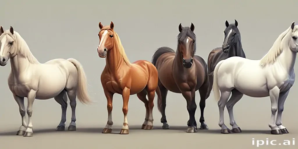 cartoon horses