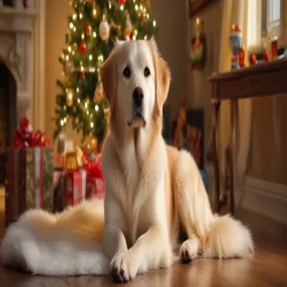 wallpaper christmas dog