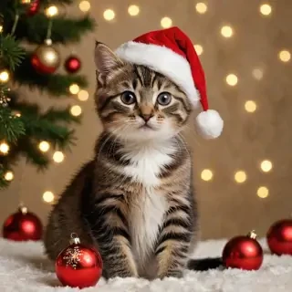 cat christmas wallpaper