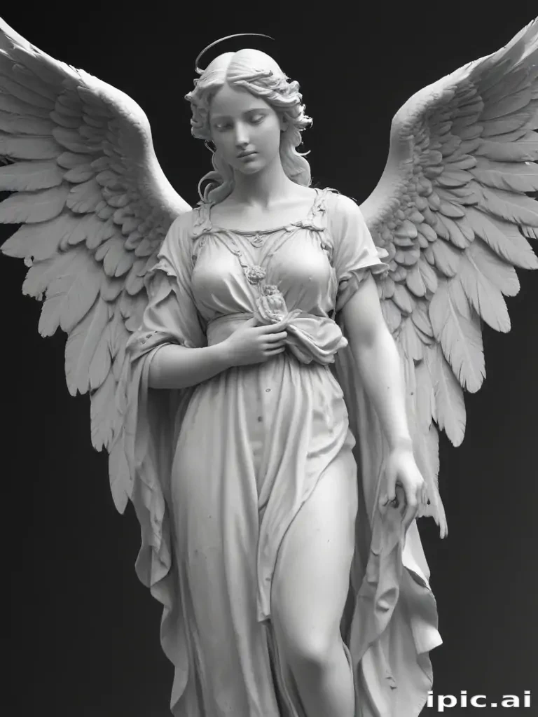 angel clip art black and white