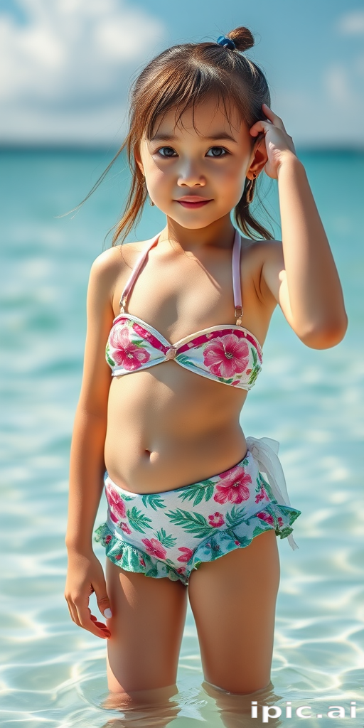 little girl in bikini ai