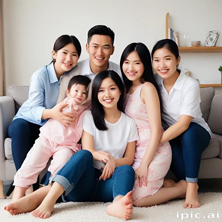 free use asian family