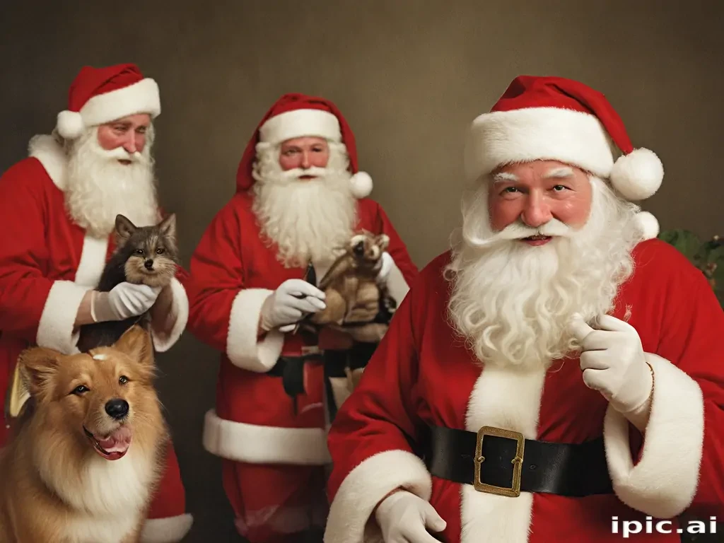 images of vintage santa