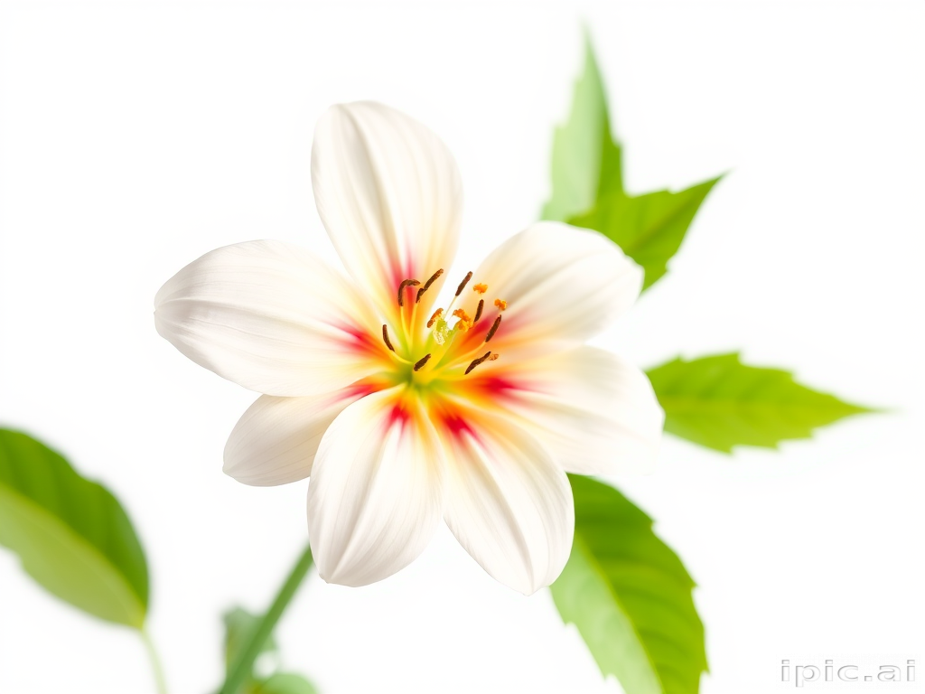 flower on white background
