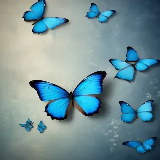 blue butterfly background