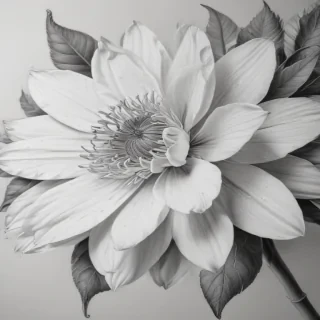 flower pencil drawing
