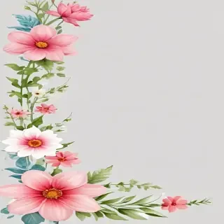 flower border transparent